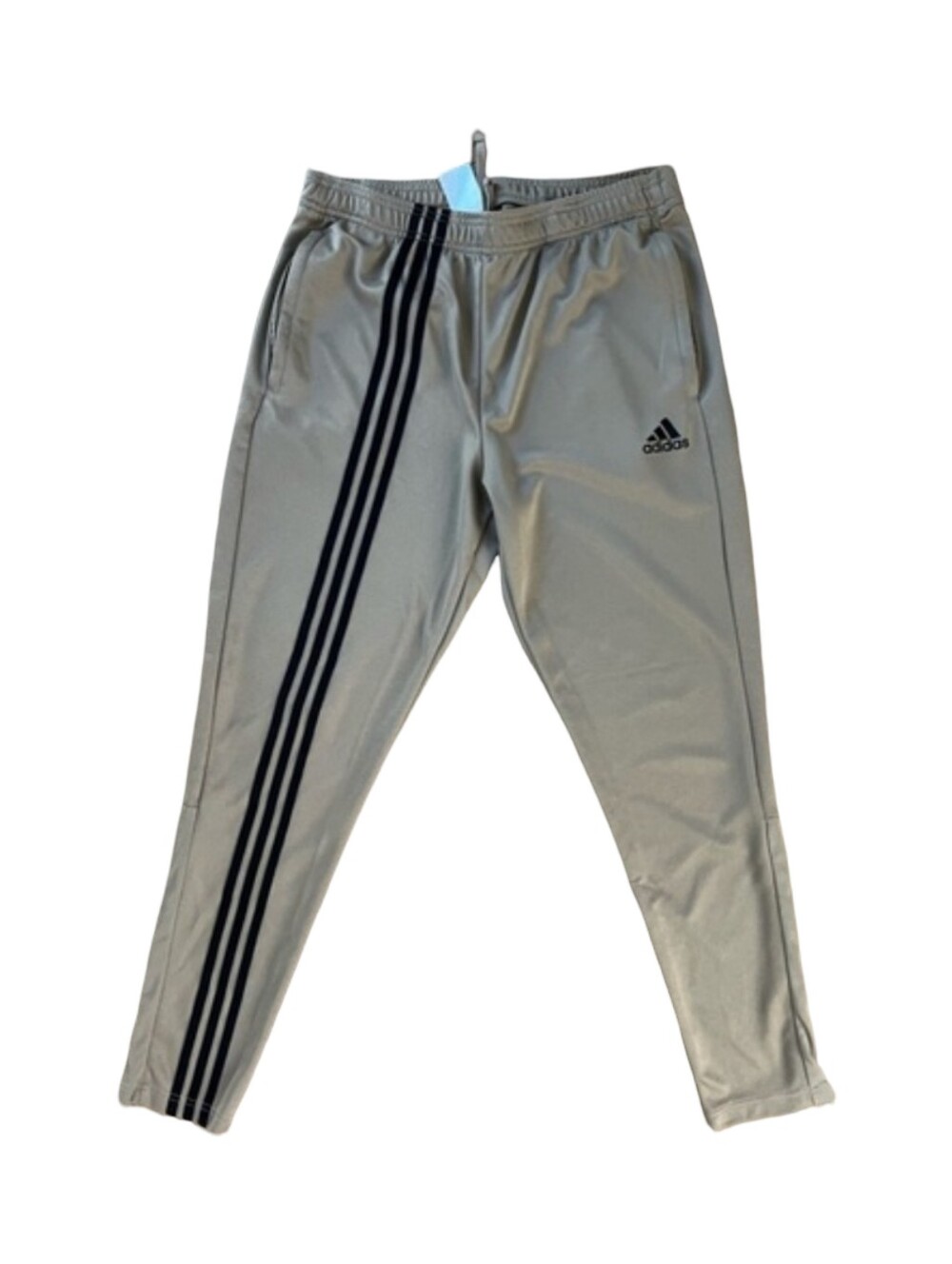 adidas Men’s Tan Joggers with Black Triple Stripes